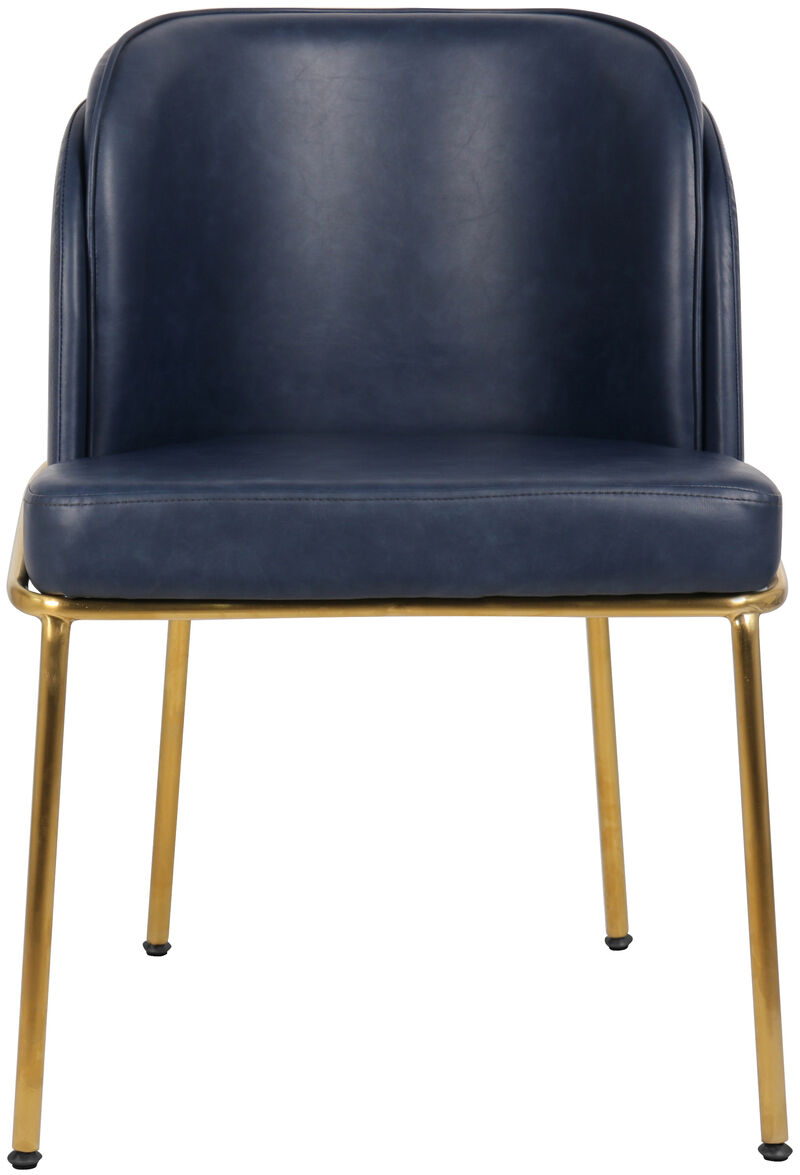 Meridian Furniture Jagger Navy Vegan Leather Dining Chair, Set of 2 image number 3