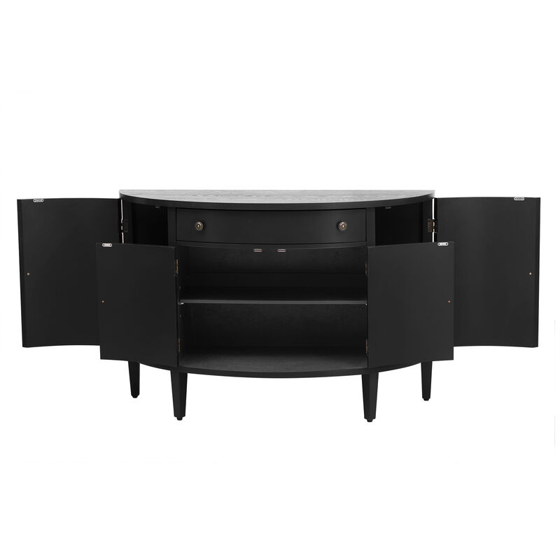 Merax  Curved Design Storage Cabinet Fraxinus Mandschuric image number 4