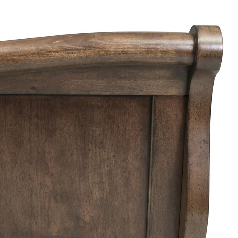 Liberty Furniture Rustic Traditions Queen Sleigh Bed in Rustic Cherry image number 7