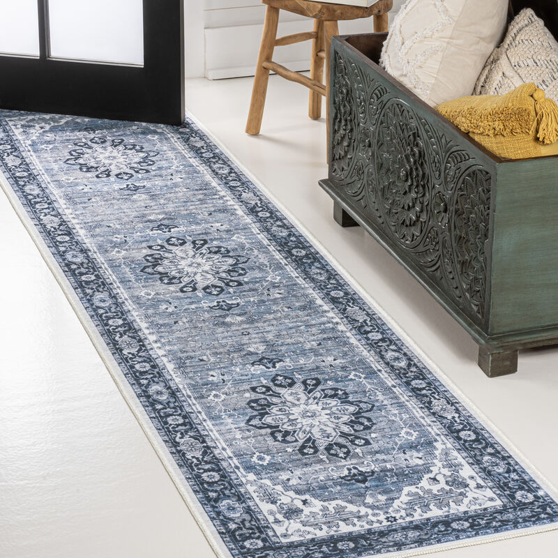 Asa Ornate Medallion Machine-Washable Area Rug