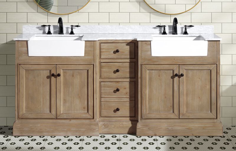 Kelly 72" Bathroom Vanity Weathered image number 7