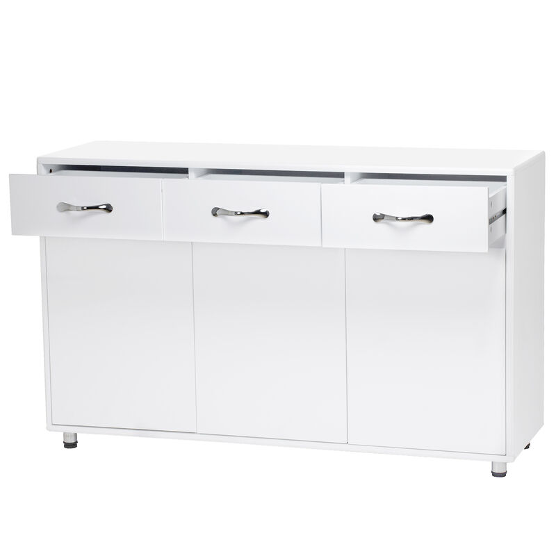 Wood 52.56 in. Sideboard with 3 Drawers and 3 Doors