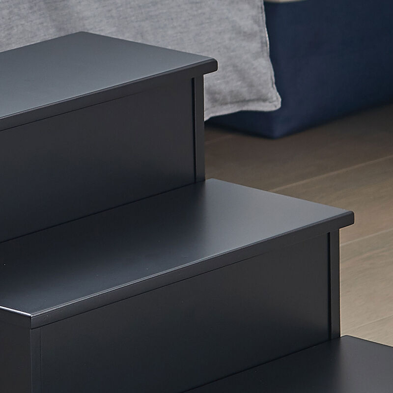 Kings Brand Furniture Darien 3 Step Wood Step Stool for Adults or Kids, Dog Stairs