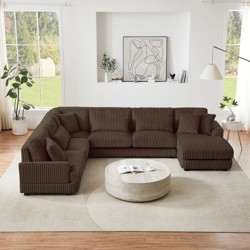 Merax Oversized Sectional Sofa U-shaped Sofa