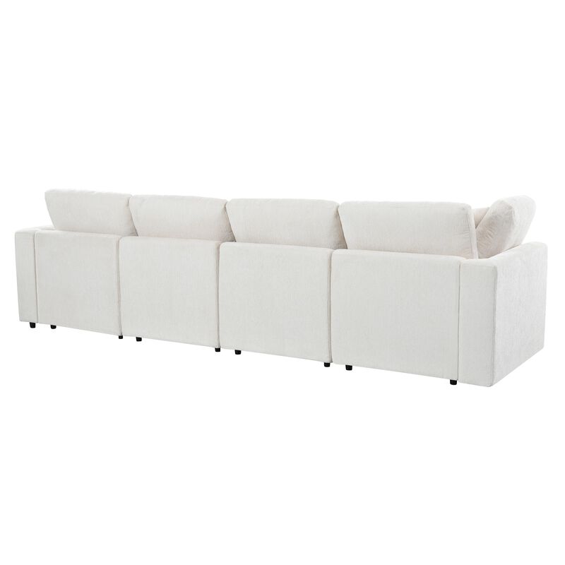 Fuppef Chenille L‑Shaped Sectional Sofa image number 8