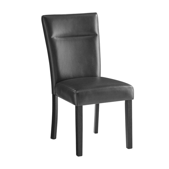 Blanche Charcoal Upholstered Dining Chairs Set of 2