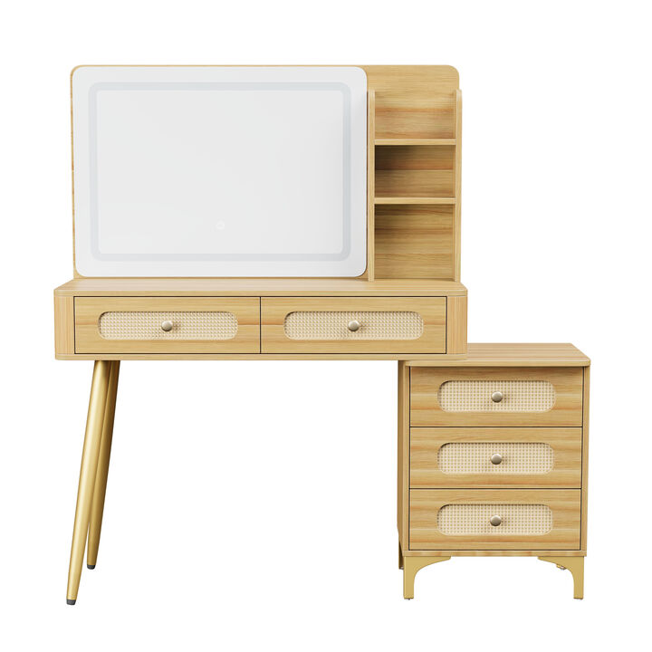 Ludfob 47''Vintage Makeup Vanity