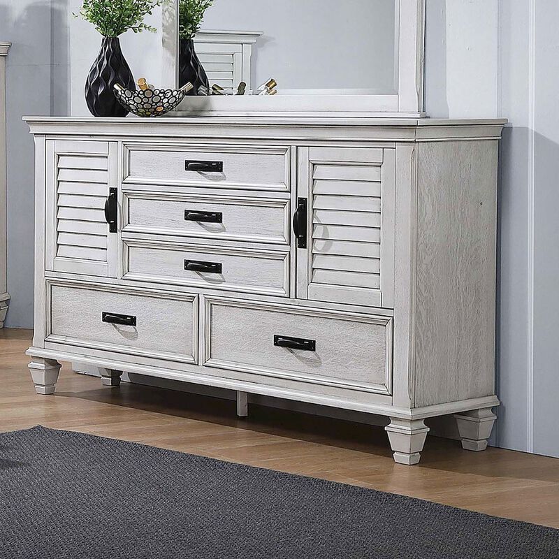 Coaster Co. of America Franco 5-drawer Dresser Distressed White image number 3