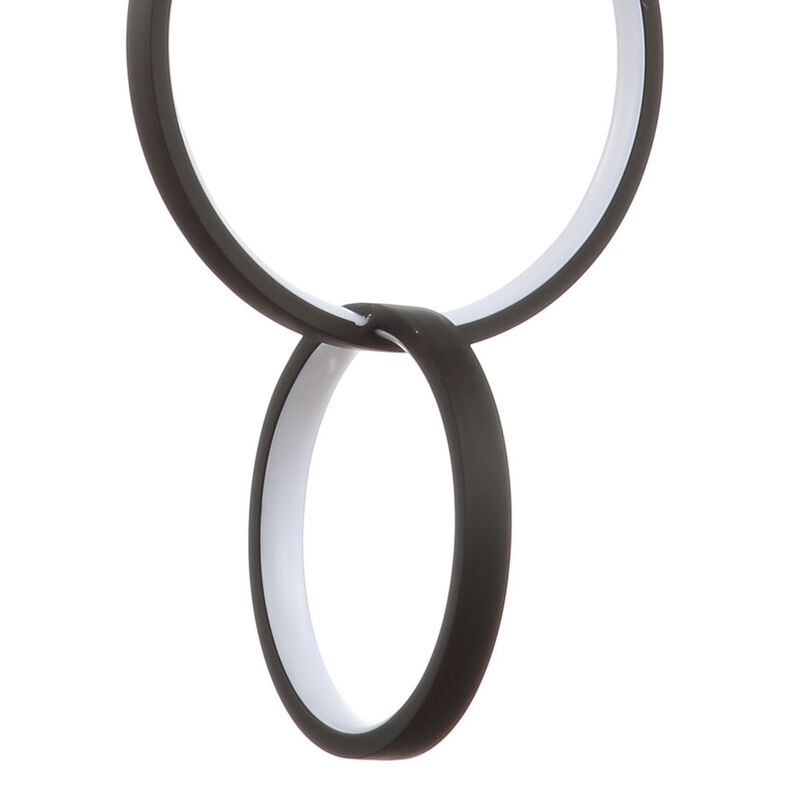 Loop 7.75" Adjustable Integrated LED Metal Ring Pendant, Black image number 6