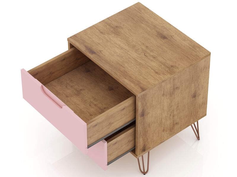 Rockefeller Pink 2-Drawer Nightstands (Set of 2)