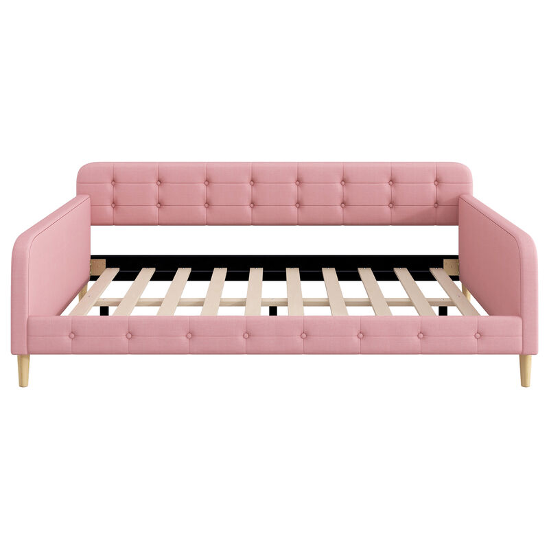 Merax Twin Size Upholstered Daybed with 4 Support Legs image number 5