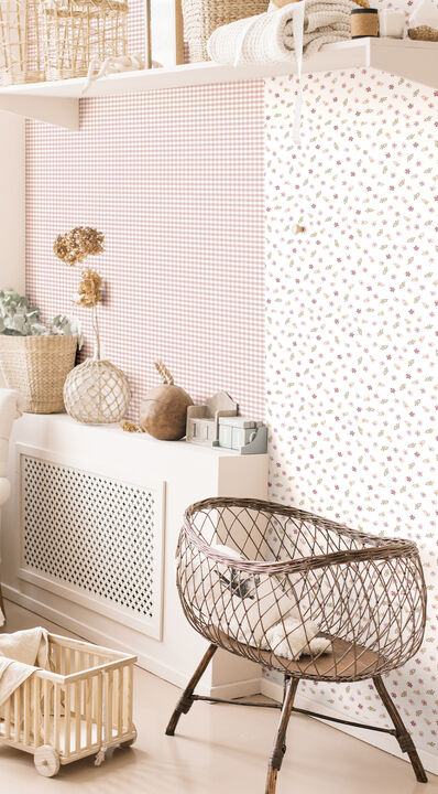 Little Explorers 2 Check Plaid Pink Wallpaper 14848