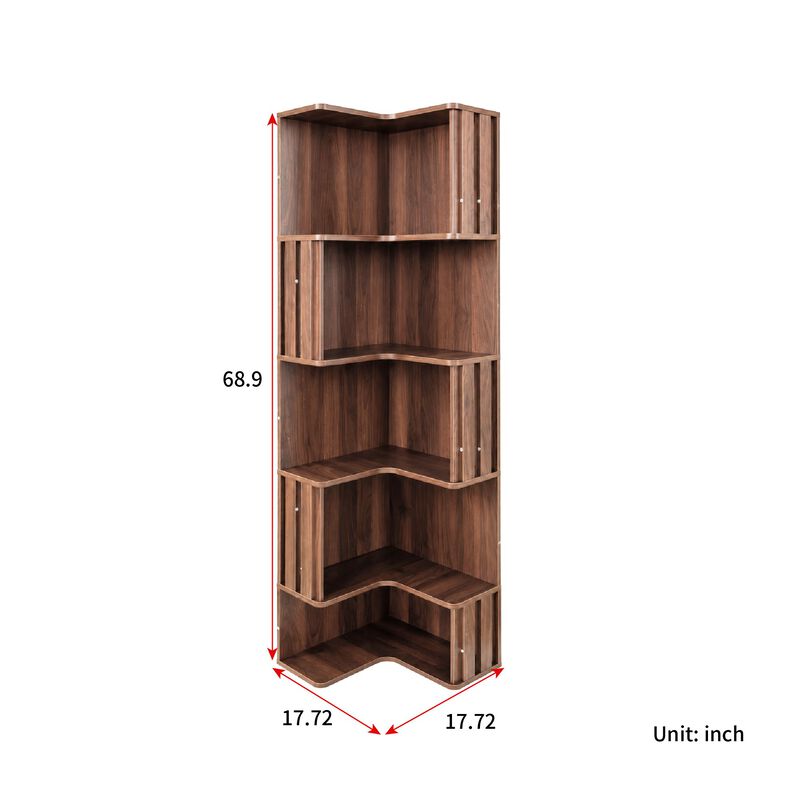Kwitas 5‑Tier Corner Bookshelf image number 9