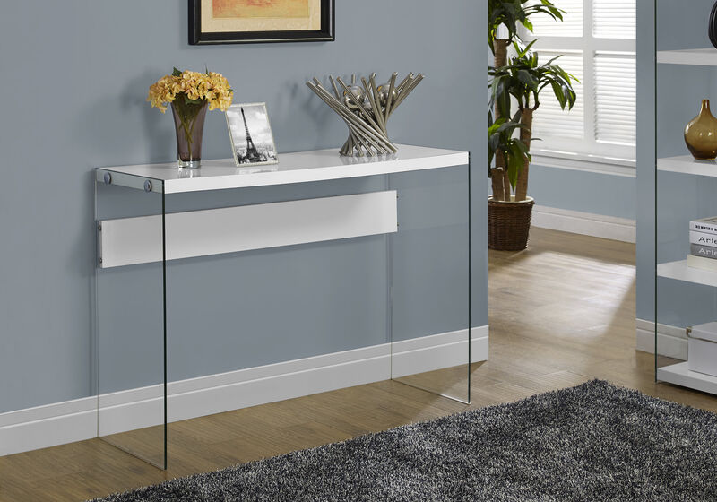 Rustic Solid Console Table with Sturdy Frame for Hallway and Living Room Storage