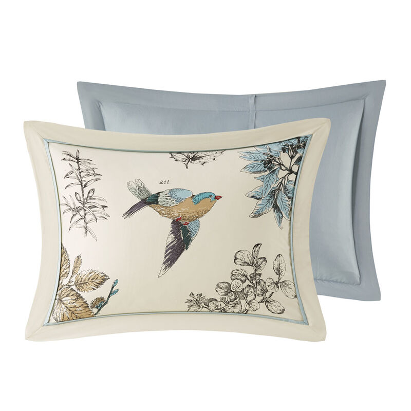 Gracie Mills Carrie Classic Leaf and Bird Printed 7-Piece Comforter Set