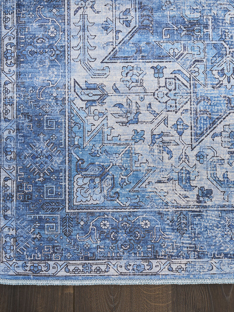 Nourison Washables NWB15 Blue 2'2" x 10' Rug image number 2