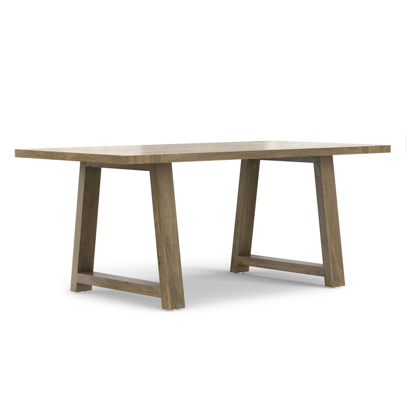 Whitley 72 inch Wide Solid Mango Farmhouse Dining Table in Grey Wash image number 0