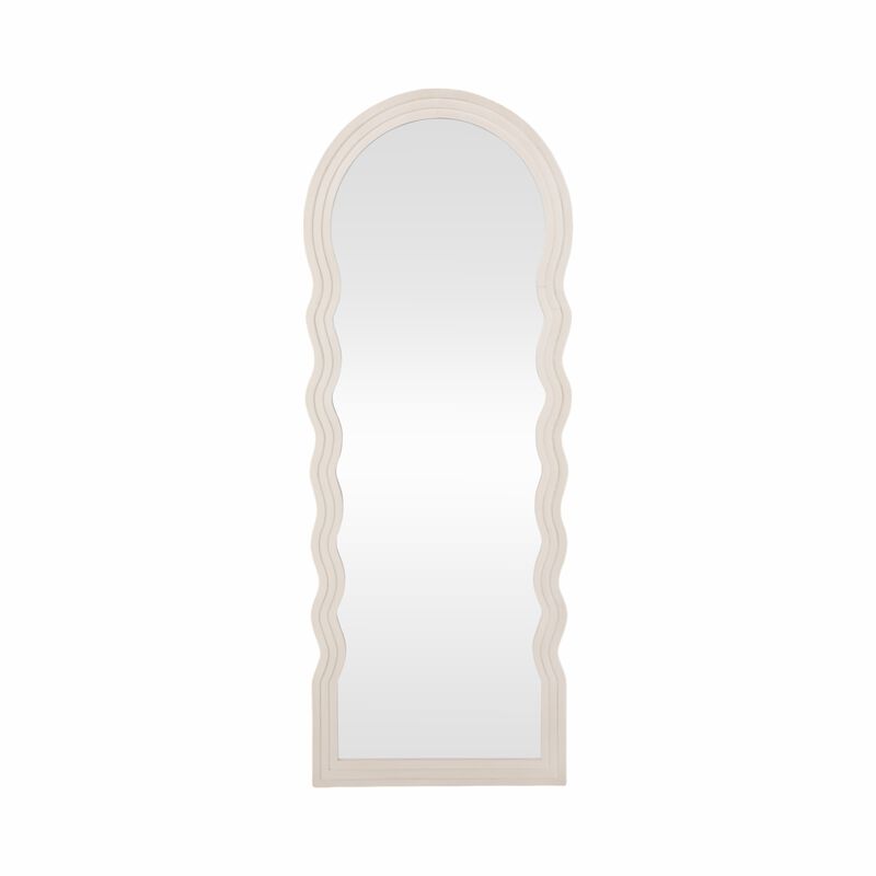 24x64 Layered Curvy Leaner Mirror, White image number 0