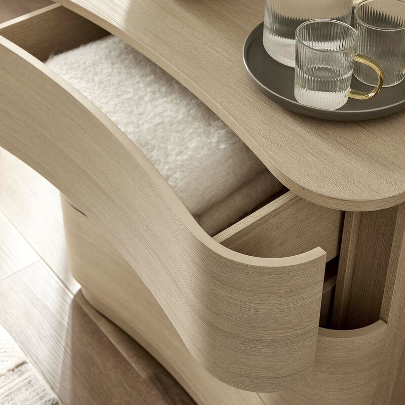 Mirae 3-Drawer Curved Compact Dresser image number 8