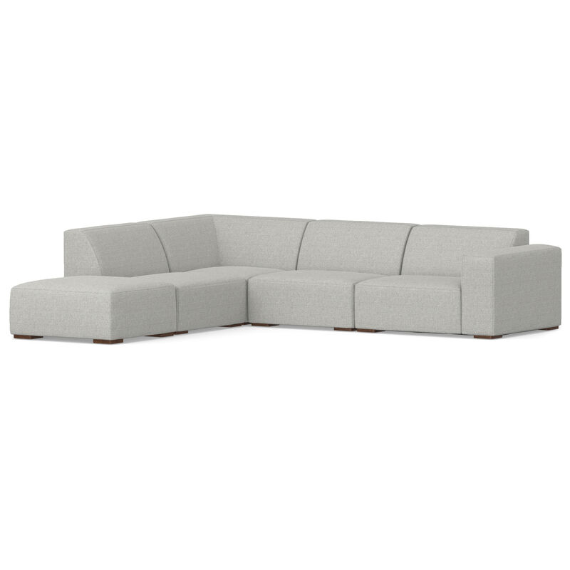 Rex Left Corner Sectional Modular Sofa with Ottoman in Tightly Woven Performance Fabric image number 0