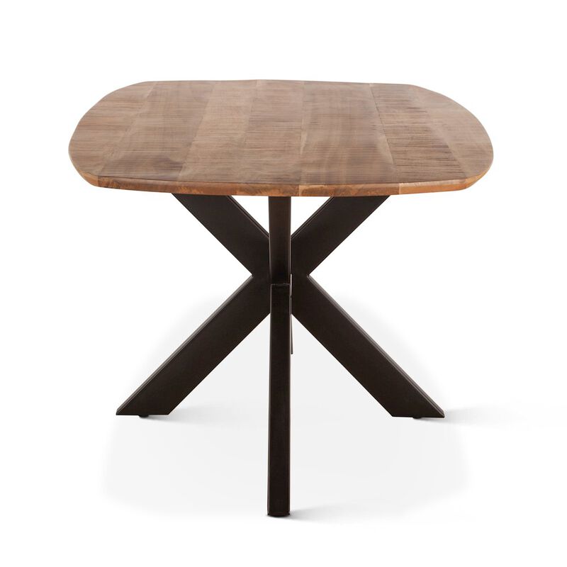 World Interiors Santa Margherita 82 Dining Table in Mango Wood and Iron