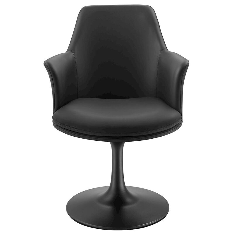 Lippa Swivel Dining Vegan Leather Armchair image number 5