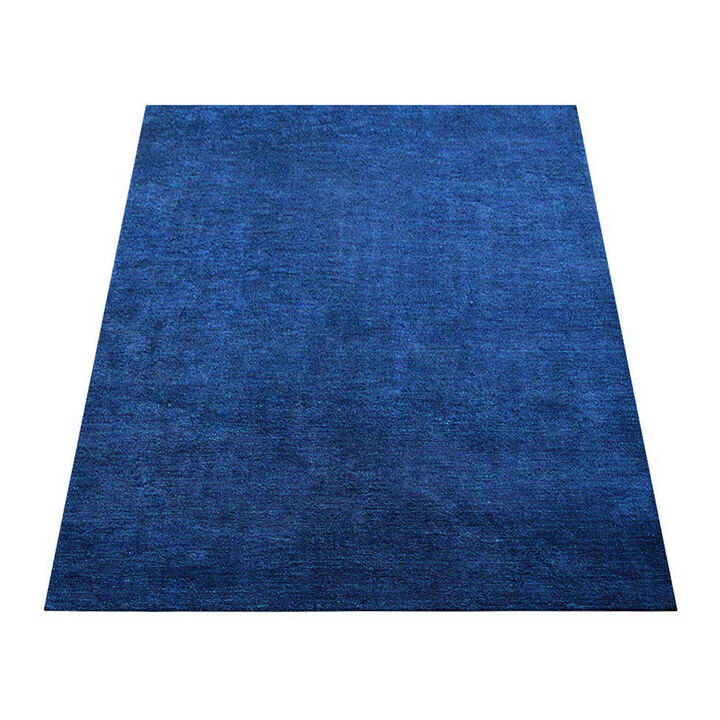 RUGSOTIC CARPETS HAND KNOTTED LOOM SILK ECO-FRIENDLY AREA RUGS  - Plain Solid Design, High Pile Thick Handmade Anti Skid Area Rugs for Living Room, Bed Room (LS0111)