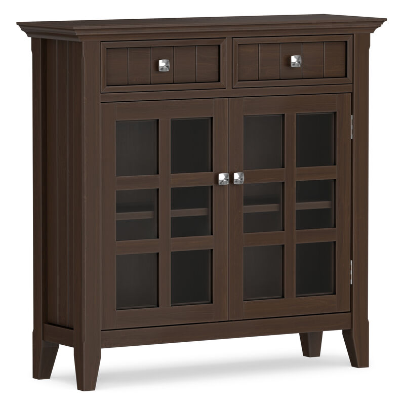 Acadian SOLID WOOD 36 inch Wide Transitional Entryway Storage Cabinet in Natural Aged Brown image number 0