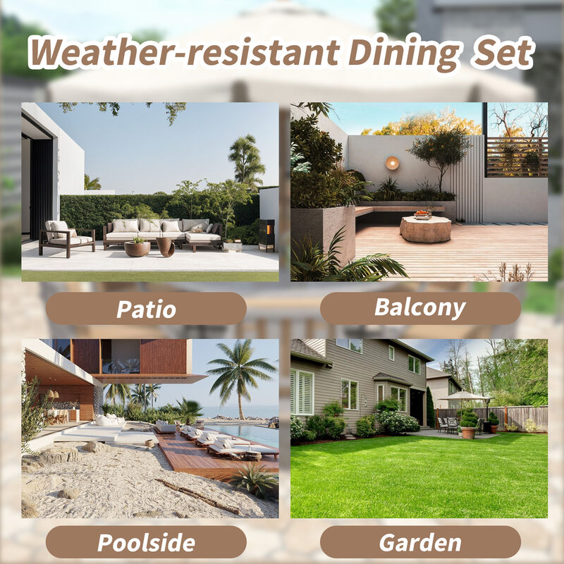 Merax Outdoor Dinning Set for 4 Person