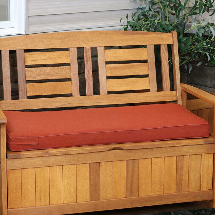 Sunnydaze Indoor/Outdoor Olefin Bench Cushion - 41 in x 18 in - Blue