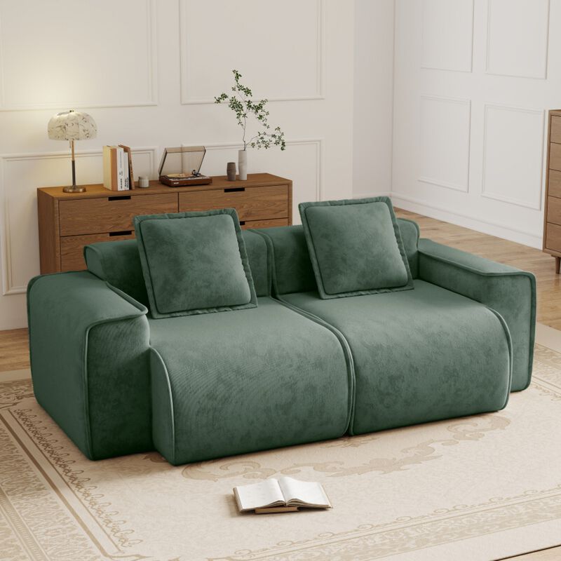 Glaquu Velvet Loveseat image number 3