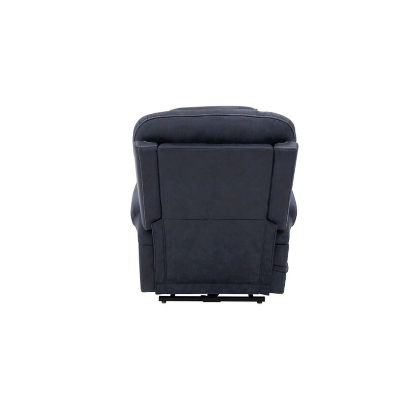 Blue Power Recliner with Adjustable Headrest, Lumbar Support, and Heat image number 6