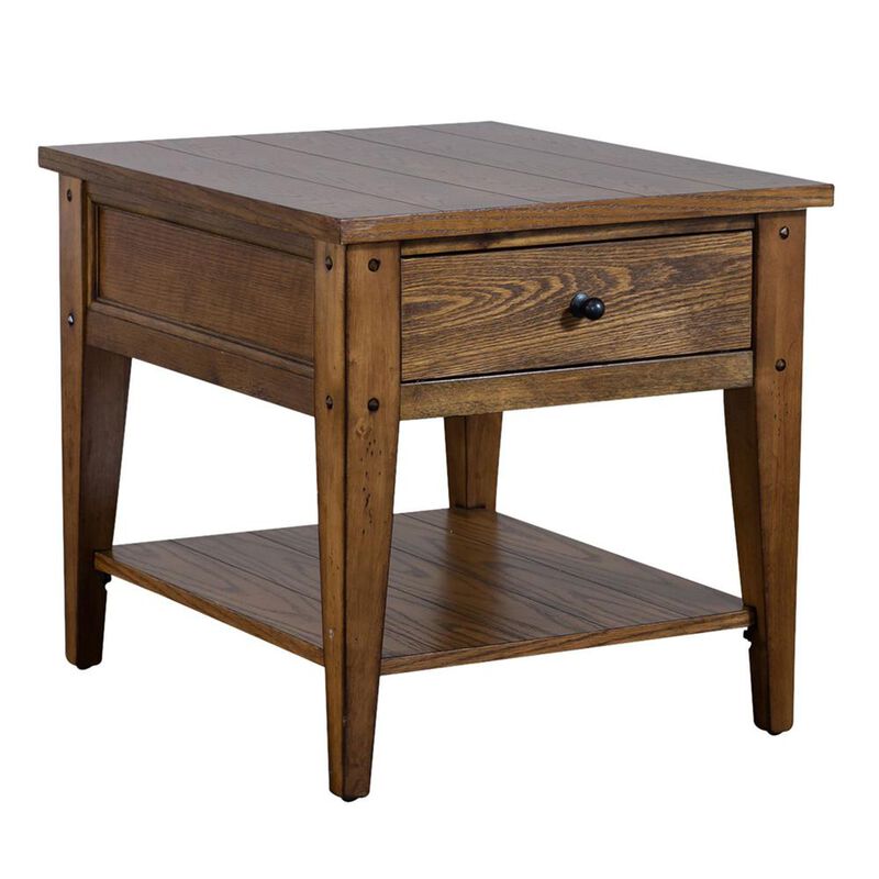 Liberty Furniture Lake House End Table in Oak image number 0