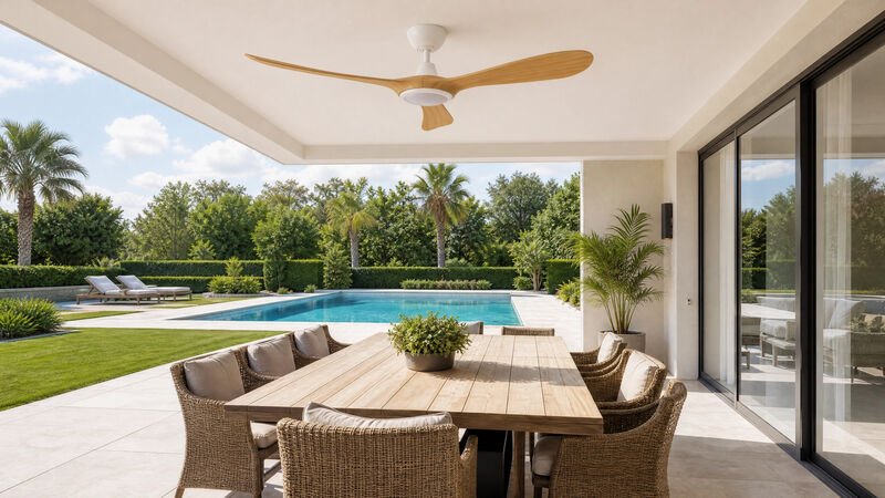 ENLIGHT 56" Smart DC Ceiling Fan with Light, IP66 Outdoor/Coastal Rated, Matter Smart Home Integration, 3 Blades image number 5