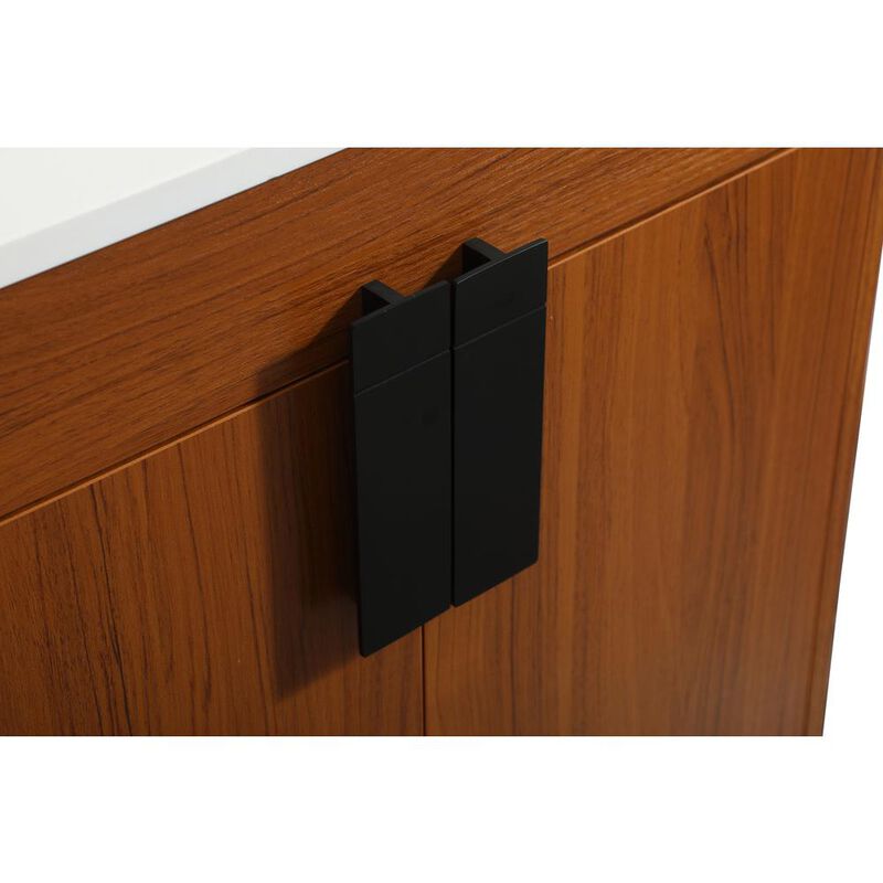 Elegant Kitchen and Bath 24 inch Single bathroom vanity in teak