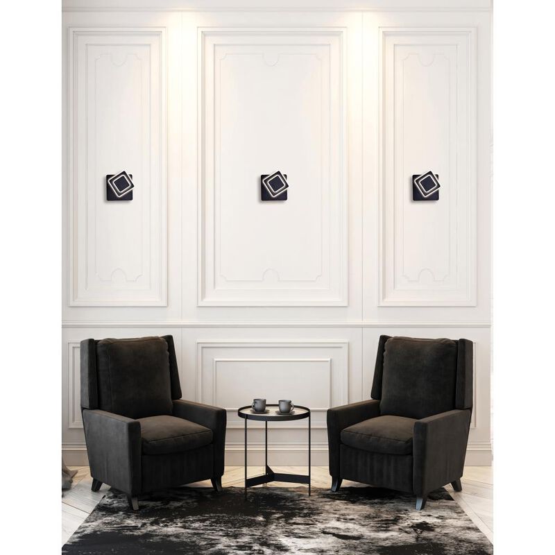 Private I LED Sconce With Matte Black Finish