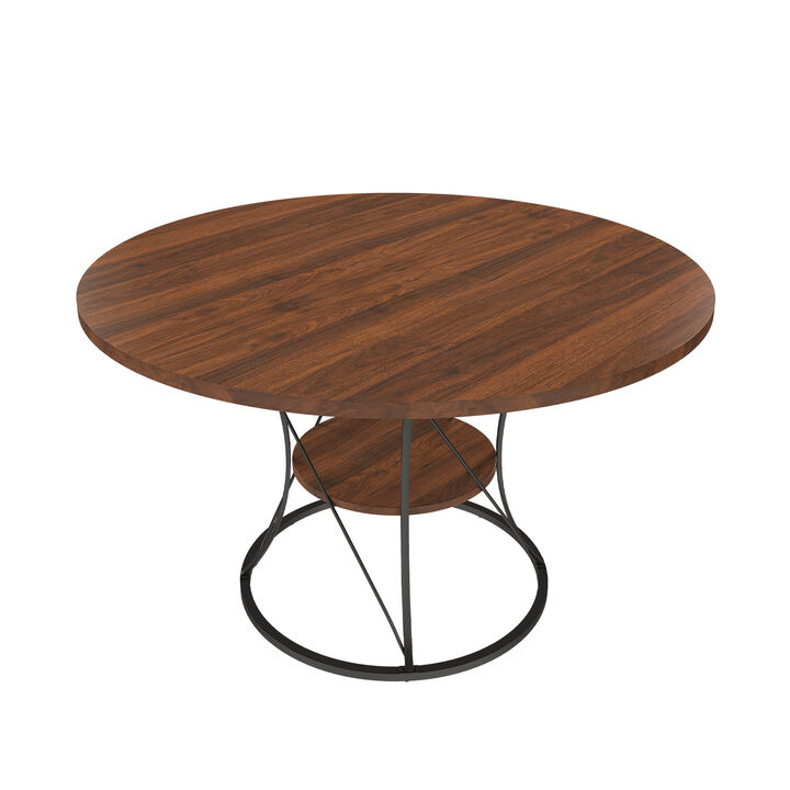 Lefbod Industrial Expandable Round Dining Table