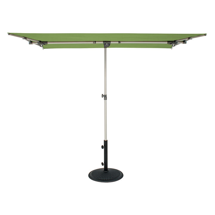 Mondawe 4.95FT x 6.93FT Rectangle Balcony Outdoor Patio Umbrella Aluminum Frame Market Umbrella