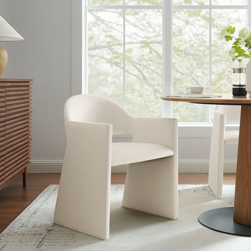 Talia Performance Velvet Dining Armchair image number 7