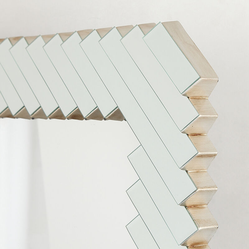 26.8" W &times; 39.3" H Modern Silver Rectangular Bathroom Vanity Wall Mirror