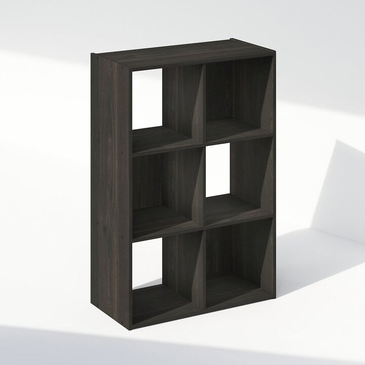 Pelli Cubic Storage Cabinet, Bookcase, Bookshelf, 6-Cube, Espresso