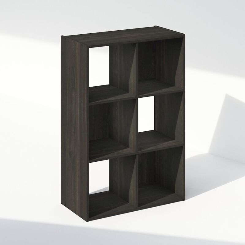 Pelli Cubic Storage Cabinet, Bookcase, Bookshelf, 6-Cube, Espresso