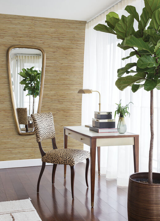 Shuang Light Brown Handmade Grasscloth Wallpaper (Set of 2)