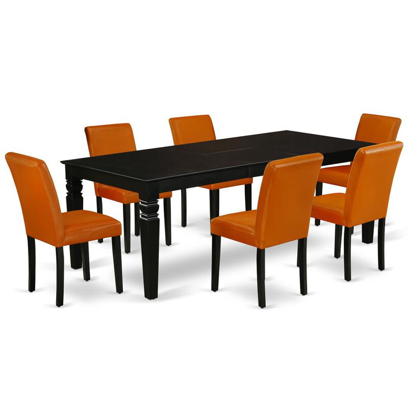 East West Furniture Dining Room Set Black