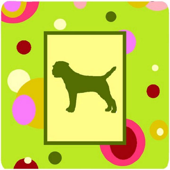 Caroline's Treasures CK1015FC Border Terrier Foam Coasters (Set of 4), 3.5 H x 3.5 W, Multicolor