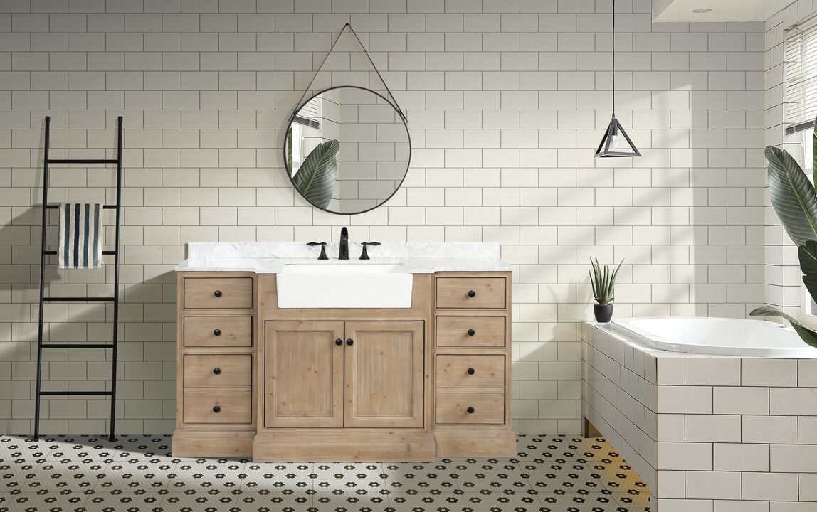 Kelly 60" Bathroom Vanity Weathered