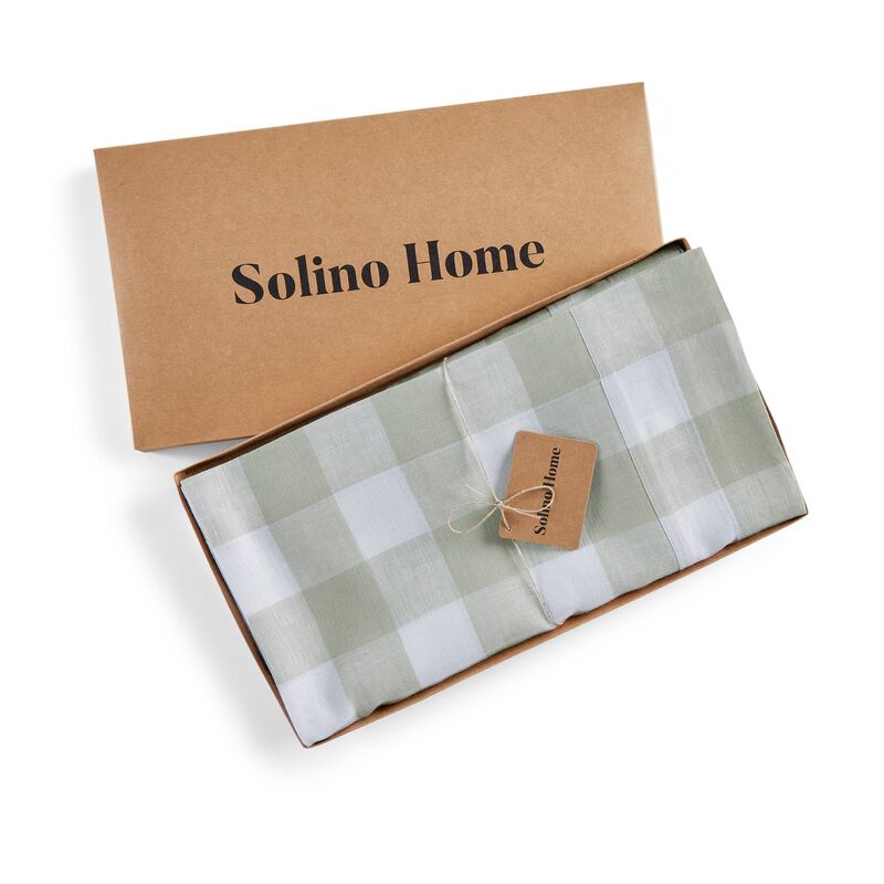 Solino Home 100% Pure Linen Tablecloth - Buffalo Check