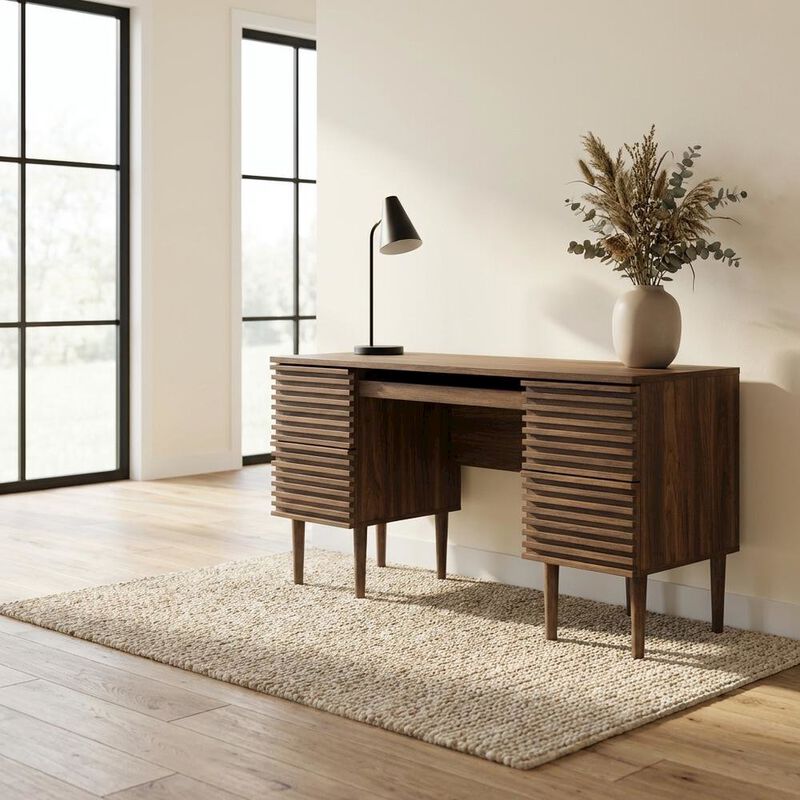 Modern Office Desk With Durable Surface And Spacious Work Area image number 4