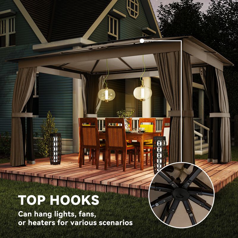 Hivvago Soft Top 10x12 Gazebo Canopy Shelter image number 8