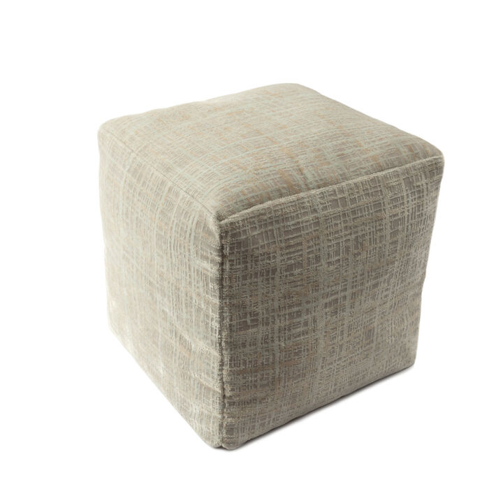 Abstract Pattern Pouf Ottoman – Accent Floor Cushion for Bedroom or Living Room